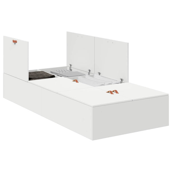 vidaXL Storage Bed Frame White 80 x 200 cm Engineered Wood