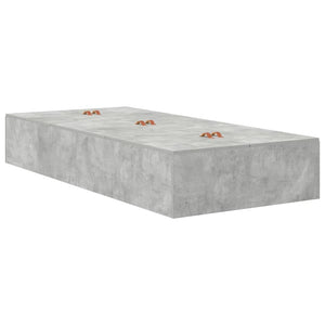 vidaXL Storage Bed Frame Concrete Grey 80 x 200 cm Engineered Wood