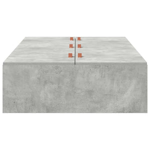 vidaXL Storage Bed Frame Concrete Grey 80 x 200 cm Engineered Wood