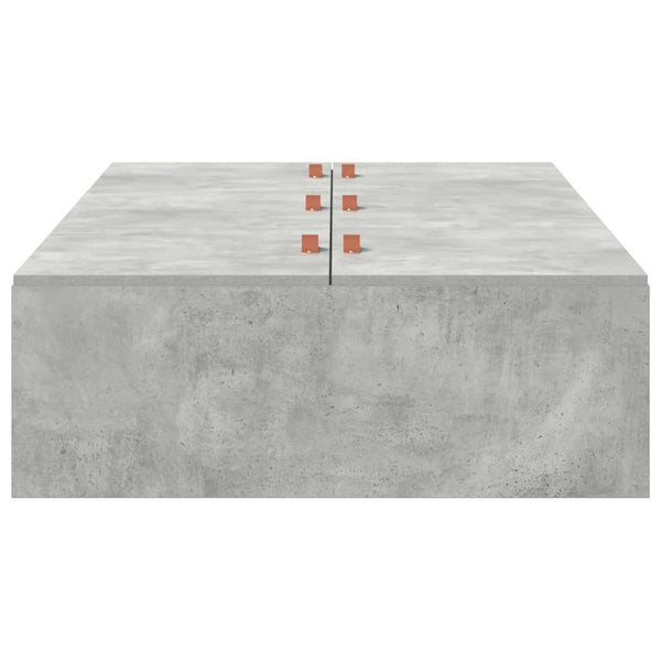 vidaXL Storage Bed Frame Concrete Grey 80 x 200 cm Engineered Wood