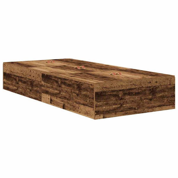 vidaXL Storage Bed Frame Reclaimed Wood 80 x 200 cm Engineered Wood