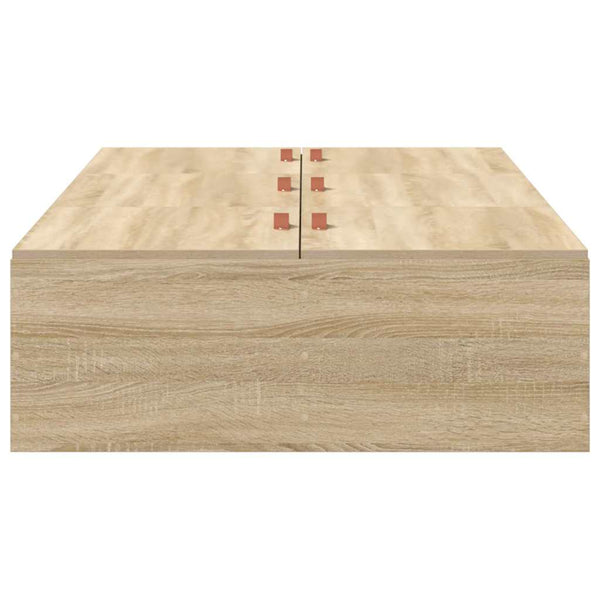 vidaXL Storage Bed Frame Sonoma Oak 90 x 200 cm Engineered Wood