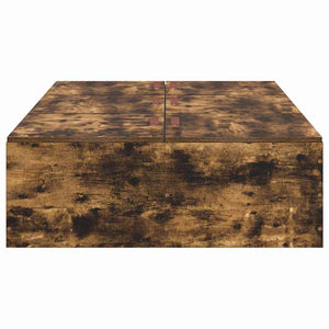 vidaXL Storage Bed Frame Smoked Oak 90 x 200 cm