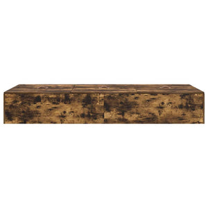 vidaXL Storage Bed Frame Smoked Oak 90 x 200 cm