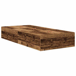 vidaXL Storage Bed Frame Reclaimed Wood 90 x 200 cm Engineered Wood