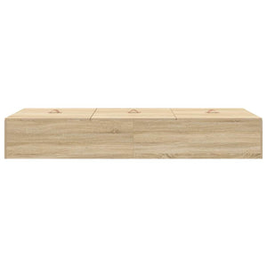 vidaXL Storage Bed Frame with Storage Sonoma Oak 100 x 200 cm