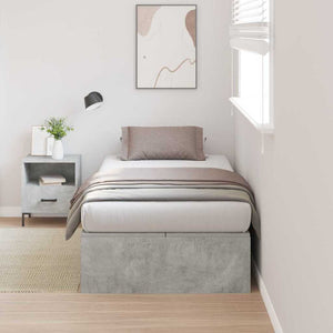 vidaXL Storage Bed Frame Concrete Grey 100 x 200 cm Engineered Wood