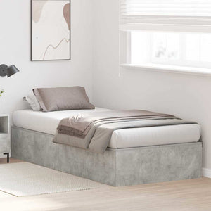 vidaXL Storage Bed Frame Concrete Grey 100 x 200 cm Engineered Wood