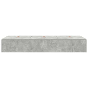 vidaXL Storage Bed Frame Concrete Grey 100 x 200 cm Engineered Wood