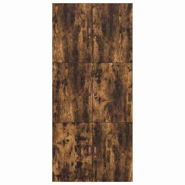 vidaXL Storage Bed Frame Smoked Oak 100 x 200 cm