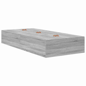 vidaXL Storage Bed Frame Sonoma Grey 100 x 200 cm