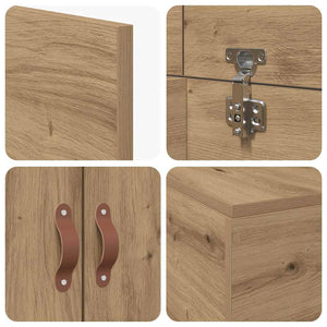 vidaXL Storage Bed Frame Artisan Oak 100 x 200 cm