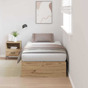 vidaXL Storage Bed Frame Artisan Oak 100 x 200 cm