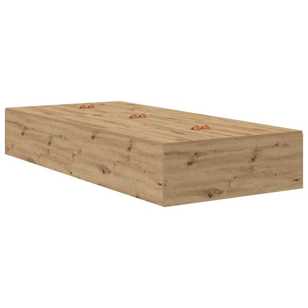 vidaXL Storage Bed Frame Artisan Oak 100 x 200 cm