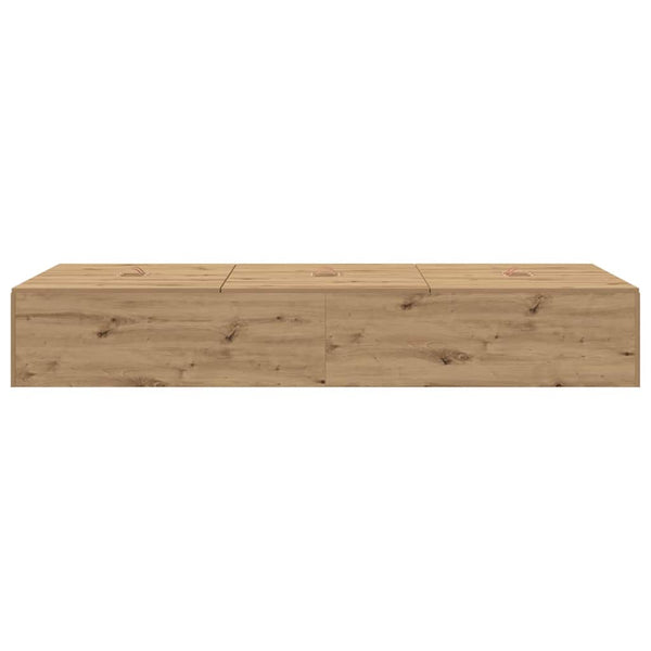 vidaXL Storage Bed Frame Artisan Oak 100 x 200 cm