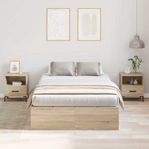 vidaXL Storage Bed Frame with Storage Sonoma Oak 120 x 200 cm