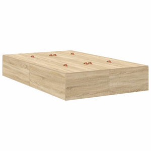 vidaXL Storage Bed Frame with Storage Sonoma Oak 120 x 200 cm