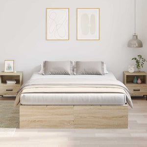 vidaXL Storage Bed Frame with Storage Sonoma Oak 150 x 200 cm