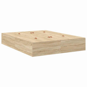 vidaXL Storage Bed Frame with Storage Sonoma Oak 160 x 200 cm