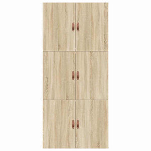 vidaXL Storage Bed Frame Sonoma Oak 90 x 190 cm Engineered Wood