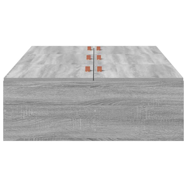 vidaXL Storage Bed Frame with Storage Sonoma Grey 90 x 190 cm