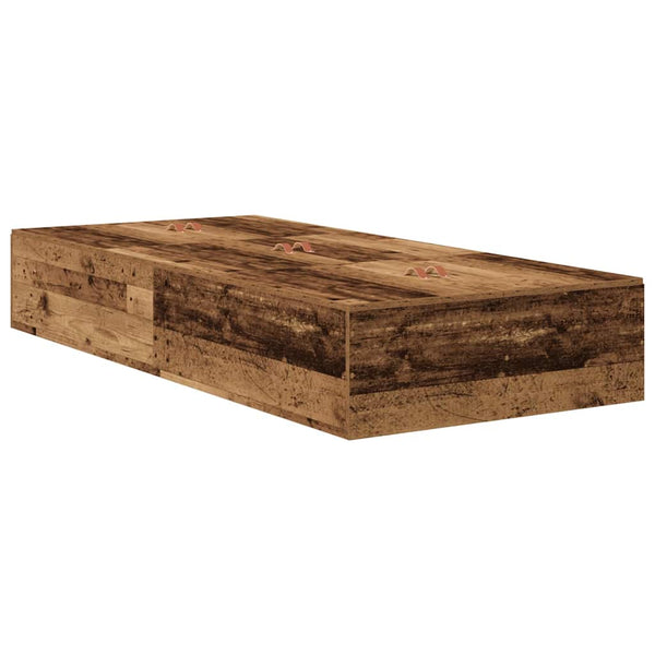 vidaXL Storage Bed Frame Reclaimed Wood 90 x 190 cm Engineered Wood