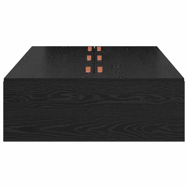 vidaXL Storage Bed Frame Black Oak-Look 70 x 190 cm