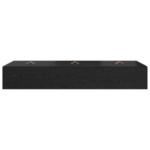 vidaXL Storage Bed Frame Black Oak-Look 70 x 190 cm