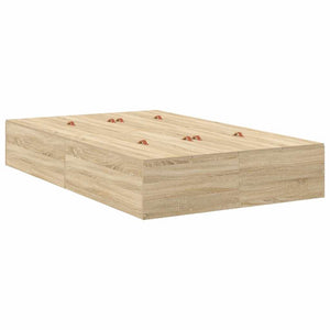 vidaXL Storage Bed Frame with Storage Sonoma Oak 120 x 190 cm