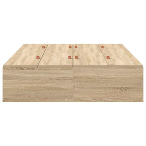 vidaXL Storage Bed Frame with Storage Sonoma Oak 120 x 190 cm