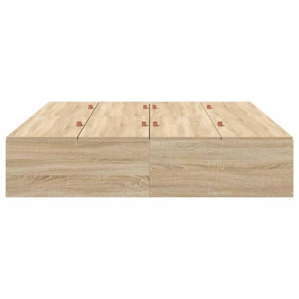 vidaXL Storage Bed Frame with Storage Sonoma Oak 140 x 190 cm