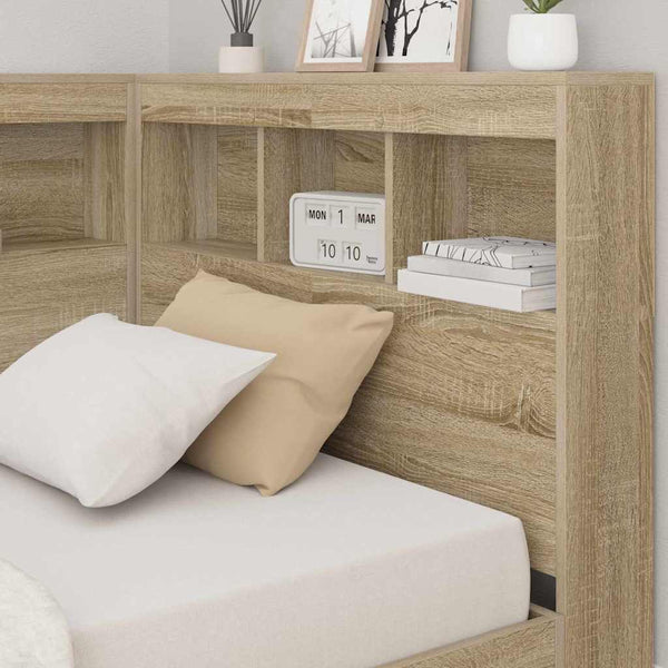 vidaXL Storage Headboard Sonoma Oak 80 cm Engineered Wood