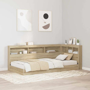 vidaXL Storage Headboard Sonoma Oak 80 cm Engineered Wood