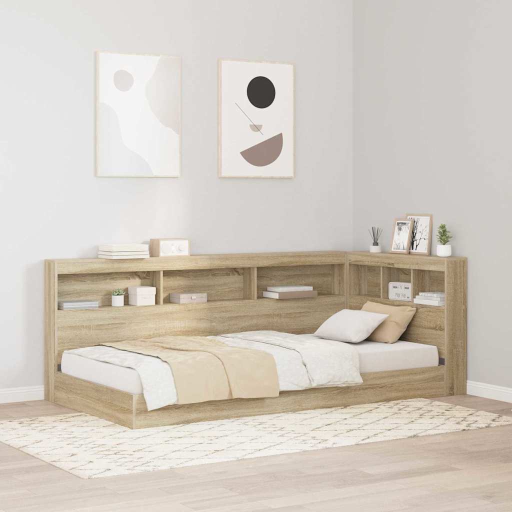 vidaXL Storage Headboard Sonoma Oak 80 cm Engineered Wood