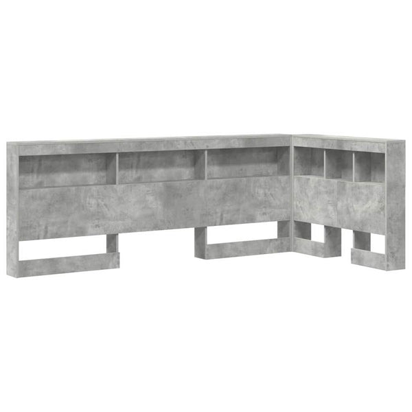 vidaXL Headboard with Storage Shelf Concrete Grey 80 cm Engineered Wood