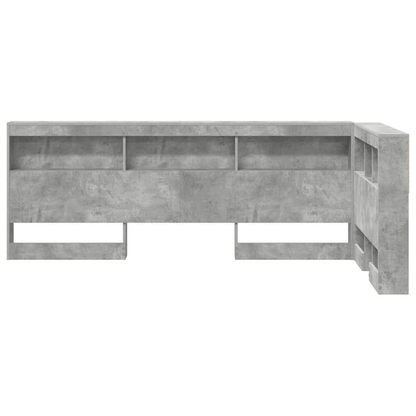 vidaXL Headboard with Storage Shelf Concrete Grey 80 cm Engineered Wood