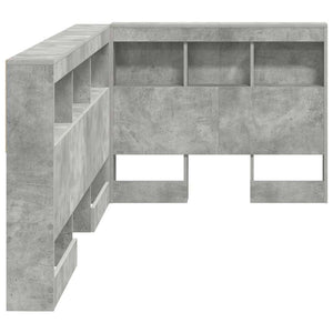 vidaXL Headboard with Storage Shelf Concrete Grey 80 cm Engineered Wood
