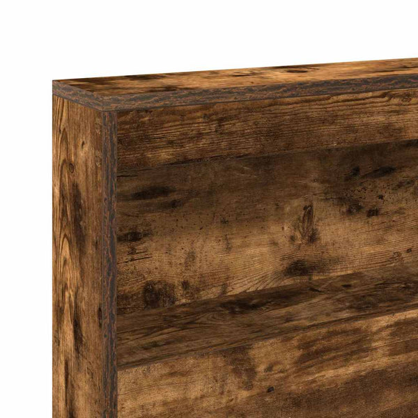 vidaXL Storage Headboard Smoked Oak 80 cm Engineered Wood