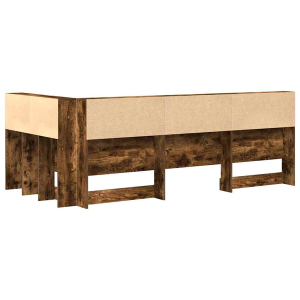vidaXL Storage Headboard Smoked Oak 80 cm Engineered Wood
