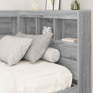 vidaXL Storage Headboard Sonoma Grey 80 cm Engineered Wood