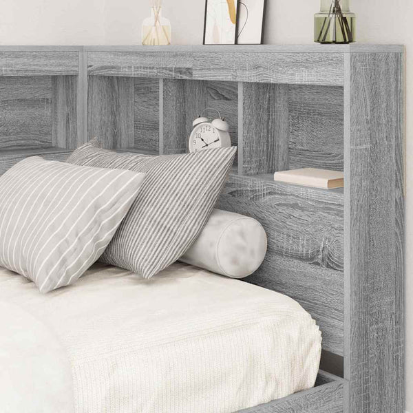 vidaXL Storage Headboard Sonoma Grey 80 cm Engineered Wood