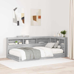 vidaXL Storage Headboard Sonoma Grey 80 cm Engineered Wood