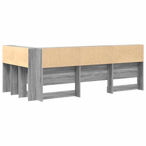 vidaXL Storage Headboard Sonoma Grey 80 cm Engineered Wood