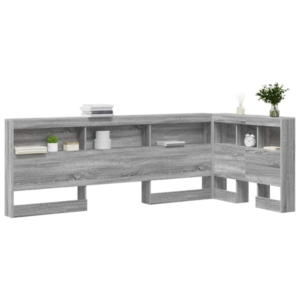 vidaXL Storage Headboard Sonoma Grey 80 cm Engineered Wood