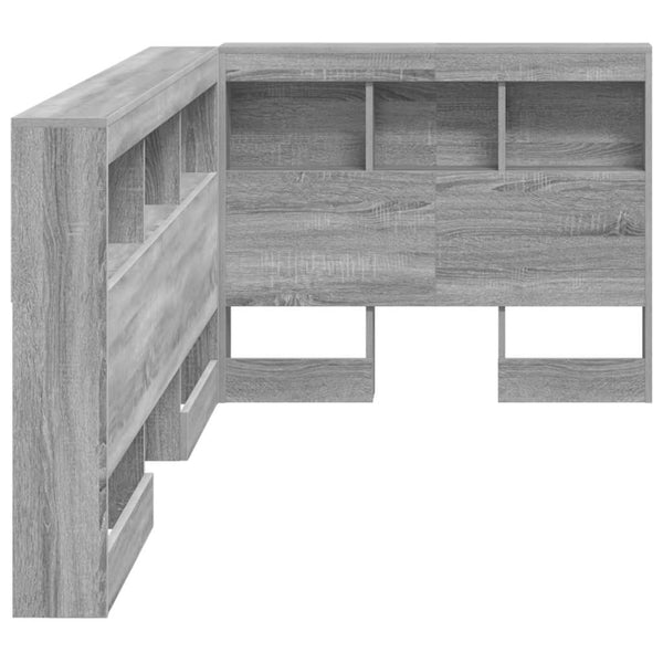 vidaXL Storage Headboard Sonoma Grey 80 cm Engineered Wood
