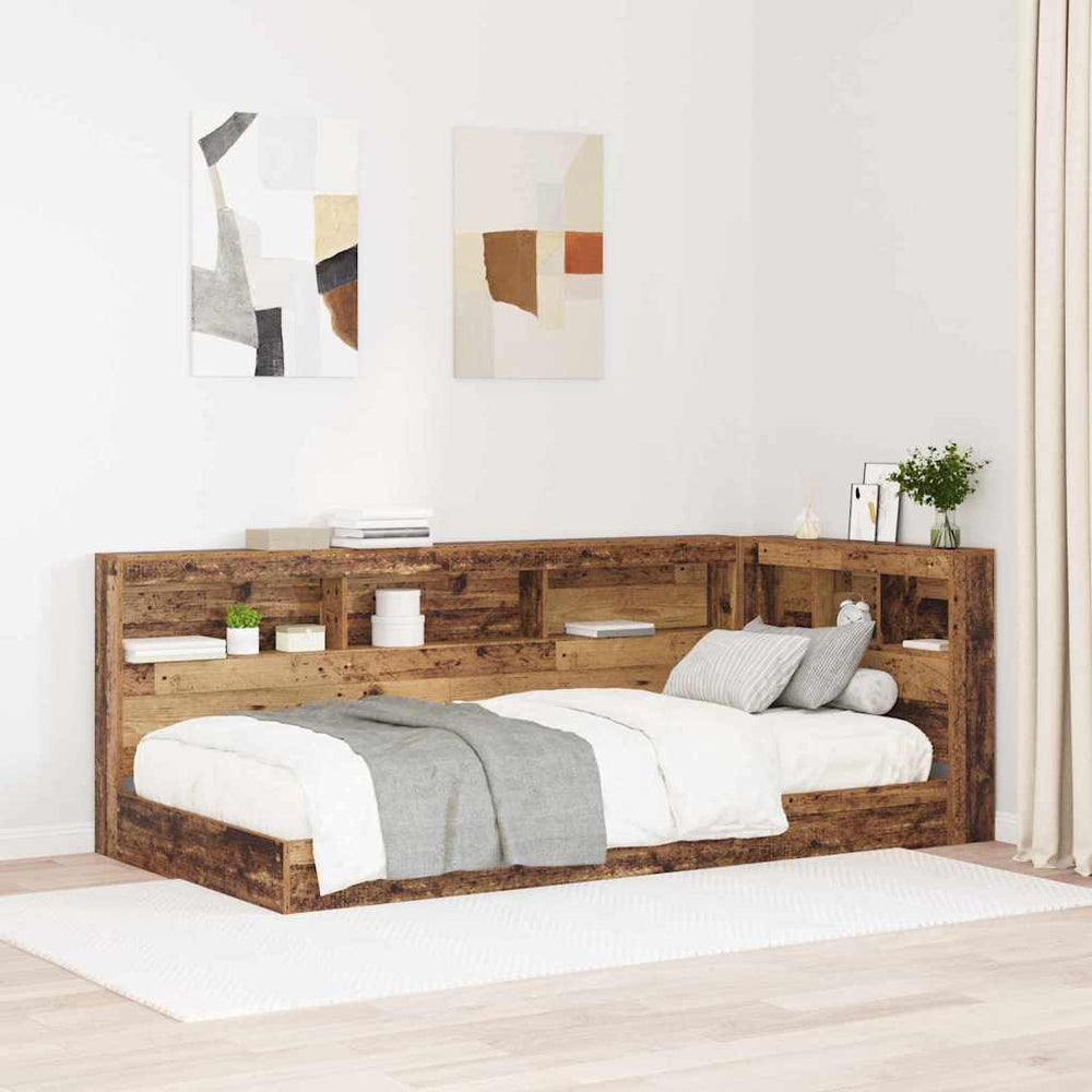 vidaXL Storage Headboard with Shelf Reclaimed Wood 80 cm Engineered Wood