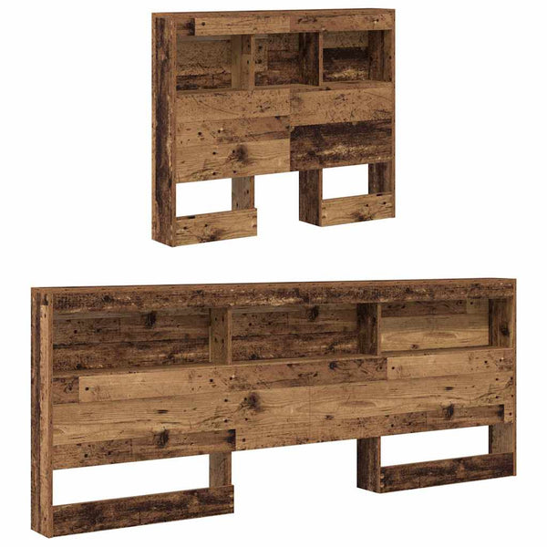 vidaXL Storage Headboard with Shelf Reclaimed Wood 80 cm Engineered Wood