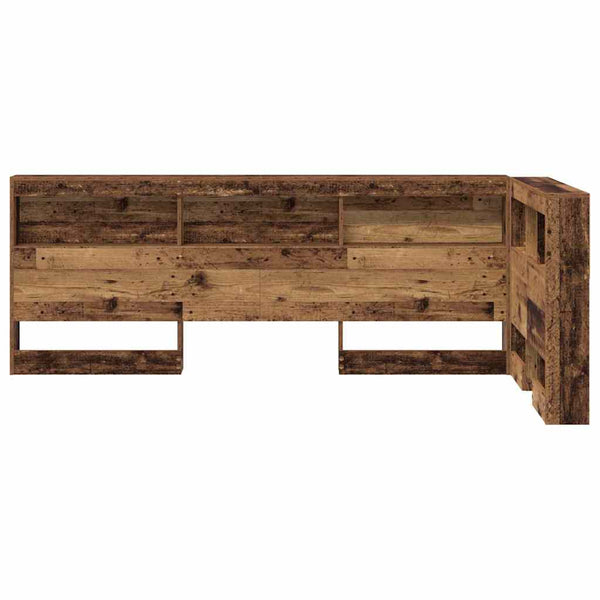 vidaXL Storage Headboard with Shelf Reclaimed Wood 80 cm Engineered Wood