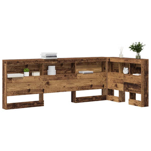 vidaXL Storage Headboard with Shelf Reclaimed Wood 80 cm Engineered Wood