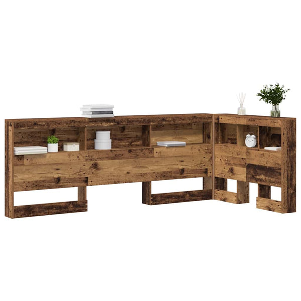 vidaXL Storage Headboard with Shelf Reclaimed Wood 80 cm Engineered Wood
